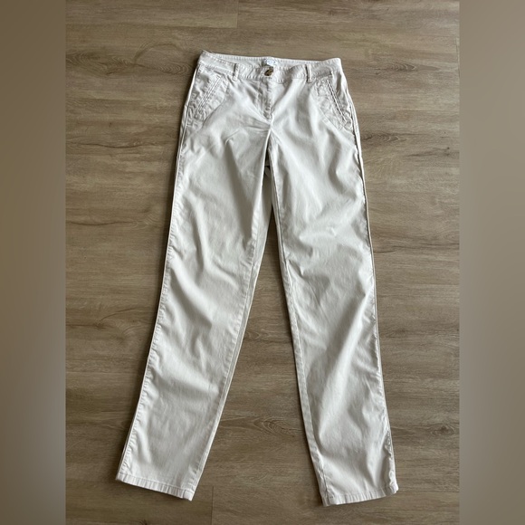 J. Jill Pants - J. Jill Cream Live In Chino Straight Leg Pants SZ 6 Tall